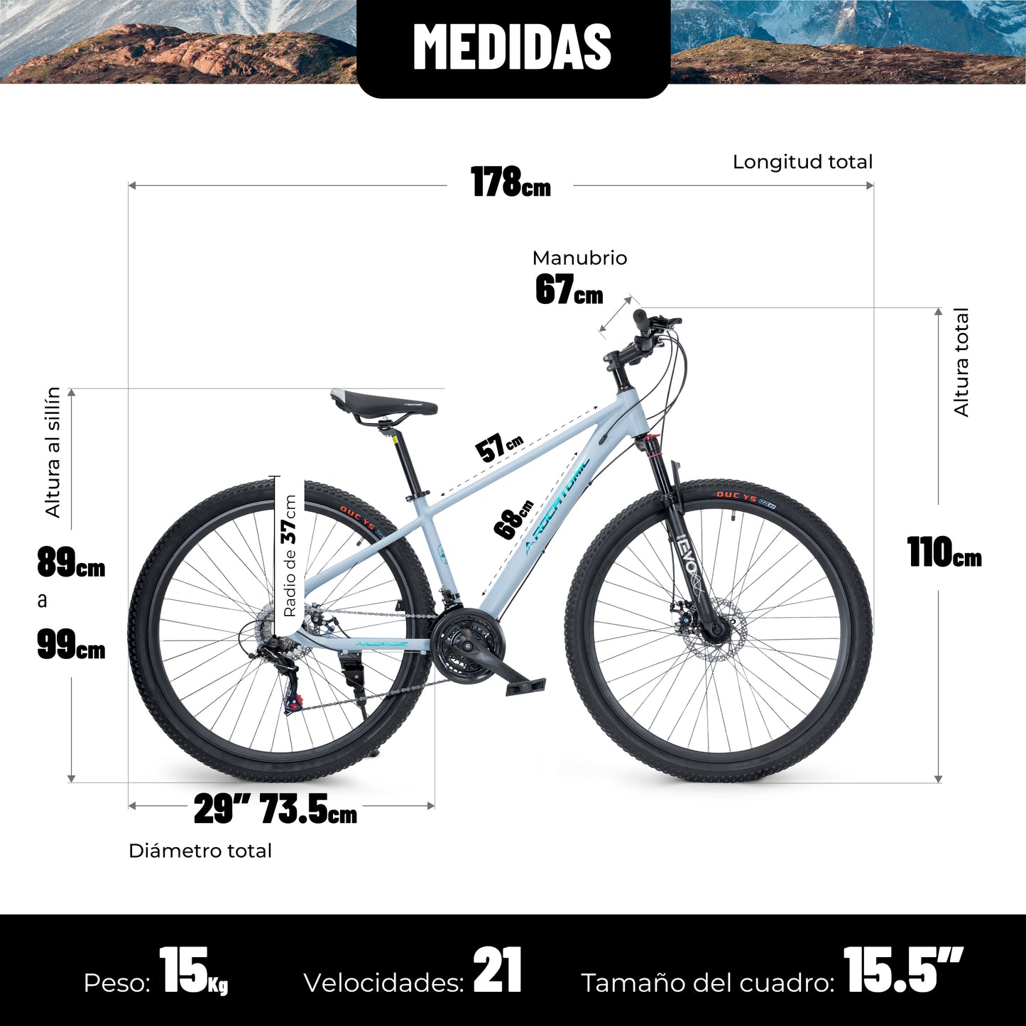 Bicicleta De Montaña Vortex Rodada 29